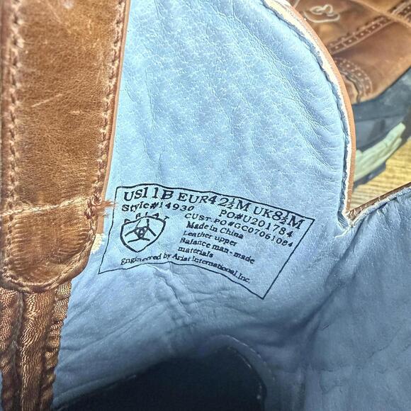 Ariat Fatbaby Boots Womens Size 11 B Brown Leather Western Mid Calf Cowboy - Picture 7 of 7